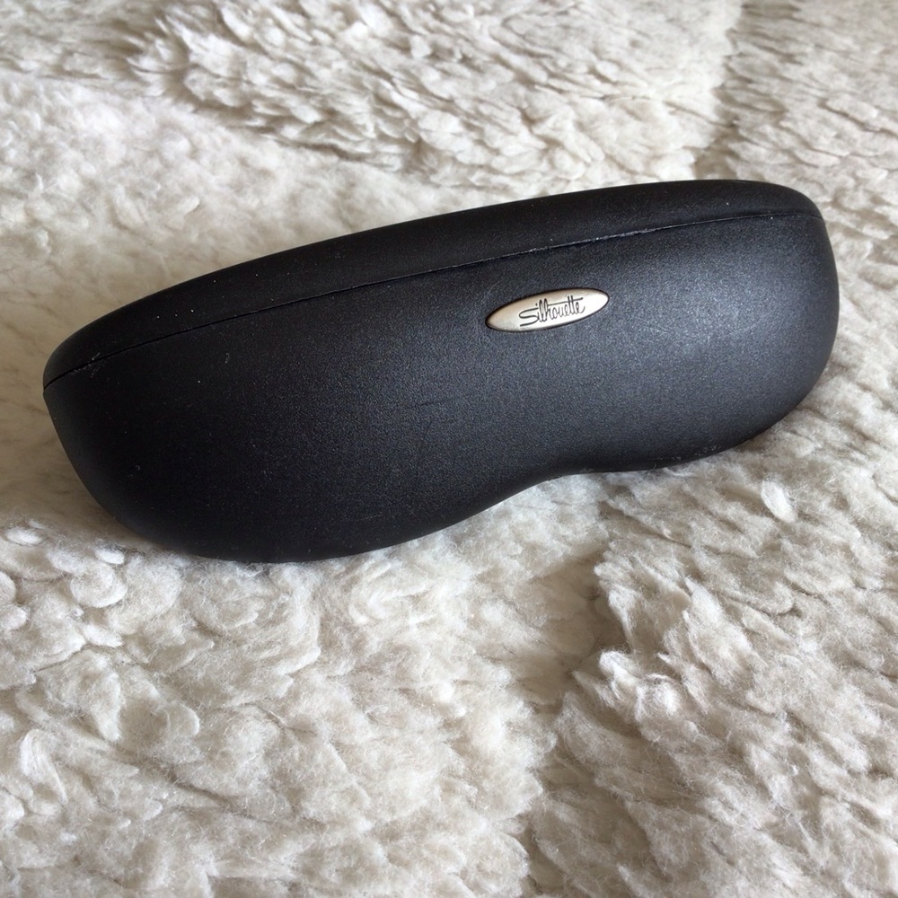 Silhouette Hard Clamshell Style Eyeglass Eyewear Case Snap Closure